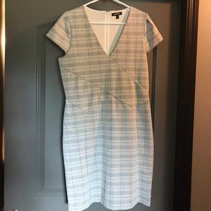 Express Grey/Yellow Plaid Dress